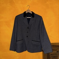 TAGG Equestrian Riding Jacket – Size 32 – Grey with Black Collar
