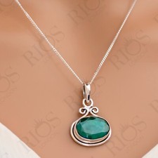 925 Sterling Silver Emerald