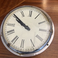 Art Deco Wall Clock  Chrome