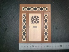 Not Hobbies Dolls House Entrance Door Lattice Brown Tan Opening Thin
