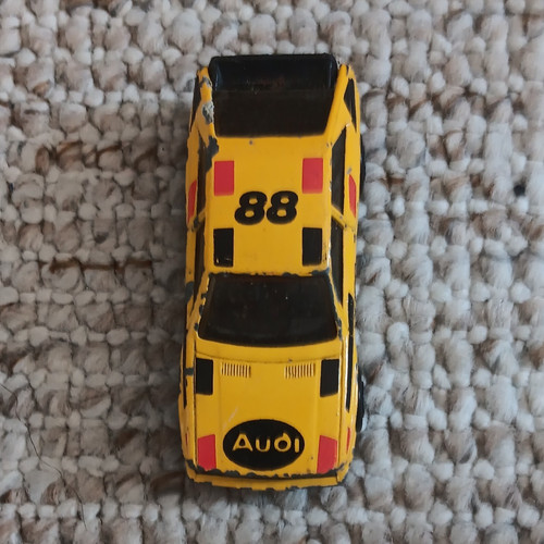 Audi yellow diecast toy car - yellow,