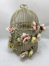 New Table Centre  Artificial Silk Flower Arrangement Birdcage Pink Ideal Wedding