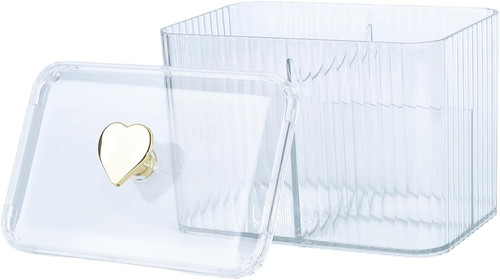 Clear tip holders with lids - clear,