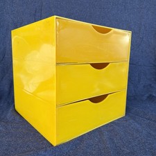 Vintage Midcentury Modern 3 Drawer Plastic Storage Cube Kartell Palaset Era 