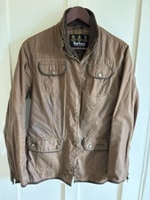 Vintage Barbour Women's Brown Utility Wax Jacket, Size 8/10