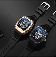 Mens Watch Large Dial For Men Quartz Waterproof Sport Square Luminous Men Watch