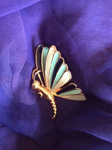 Vintage 1960s brooch enamel - vintage,