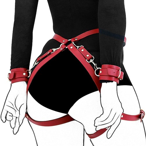 Burgundy punk leather - burgundy,