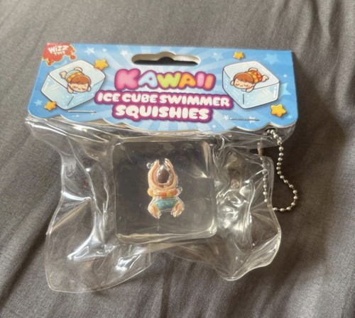 Kawaii ice cube swimmer - ice,