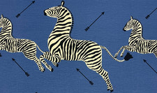 SCALAMANDRE ZEBRAS DENIM BLUE