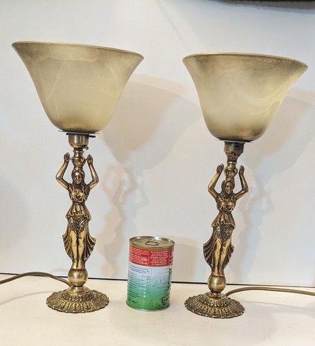 Pair cast brass figural - brass,