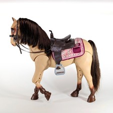 Our Generation Poseable Morgan Horse Articulated Legs Saddle Buckskin Dun 20"