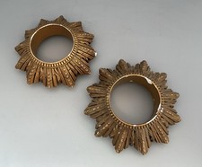 SPARES REPAIR / RE-PURPOSE 2 PLASTER SUNBURST STYLE CLOCK MOUNTS & SMITHS PARTS