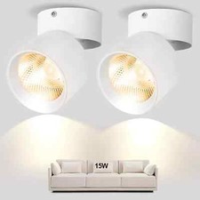 CANMEIJIA LED Spot Lights Ceiling 2 Pack, 15W Black Spotlights Ceiling Lights...