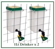 2 x 1L Drinker with cup for