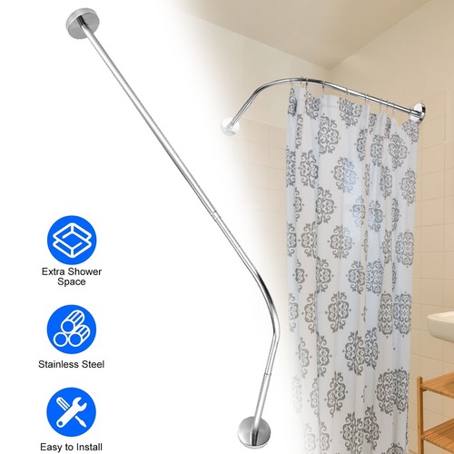Shower curtain pole shape - l,