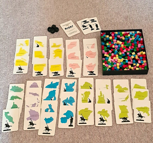 1950s risk game - playing, pieces
