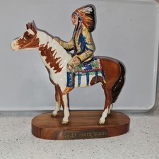 beswick Indian mounted on skewbald horse vintage piece on small plinth 1391