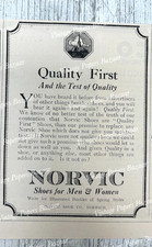 Norvic Shoes Men Women Norwich Quality First antique 1924 small print advert