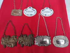 7x Vintage  DECANTER LABEL Gin