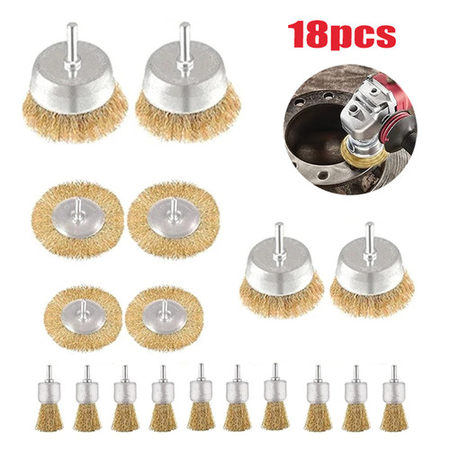 18pcs wire brush set rotary - wire,