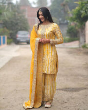 Designer Pakistani Patiala Salwar Kameez Ready To Wear Yellow Suit Punjabi