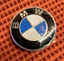 Original BMW badge PA6 GF15 AL In Cellophane & Pins Mancave 7cm diameter