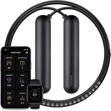 Tangram Rookie Smart Jumping Rope IOS and Android Compatible Black