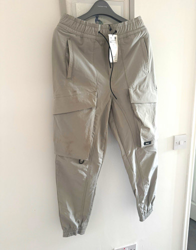 Zara mens grey cargo trousers - grey,