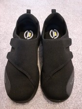 Fitville Mens Black Arch/Heel Support Trainers UK size 11 wide fit