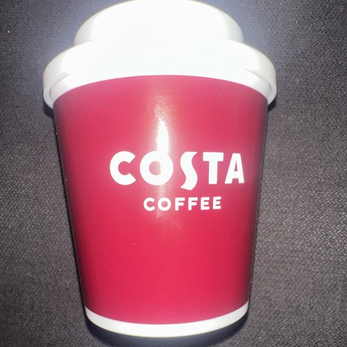 Costa coffee red white plastic - costa, red/white