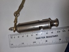 Vintage 'The Acme Scout Master' over sized  Whistle 9.1cm with rare necktie