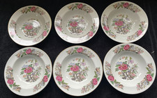 6 x Wedgwood Cathay W4053 bone china 8"/20cm soup or dessert bowls