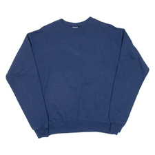 HANES Mens Sweatshirt Blue S