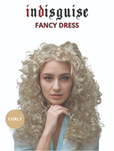 Women blonde curly wig - women,