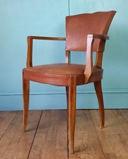 French leather bridge chair