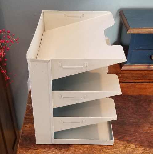 Vtg metal paper holder - holder, 4