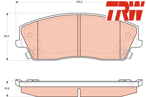 Front brake pads - pads, gdb4140
