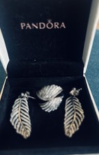 Pandora Feather Earrings And