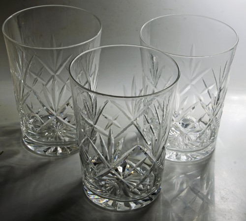 Four thomas webb cut crystal - thomas,