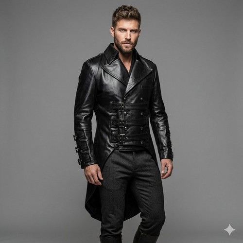 Black tail coat men - black,