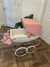 Silver Cross Childs Pram Pink And White