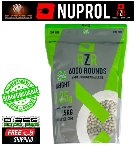 Airsoft bbs nuprol rzr - nuprol, 0.25g