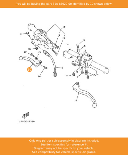 Yamaha lever 31a - yamaha, 31a-83922-00