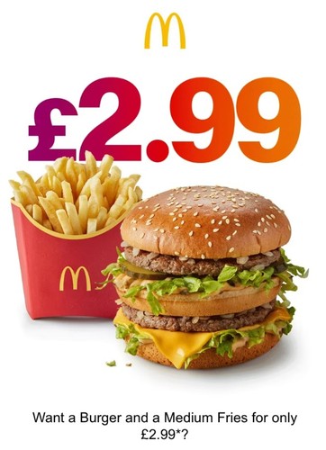 99 mcdonalds medium - 3x,