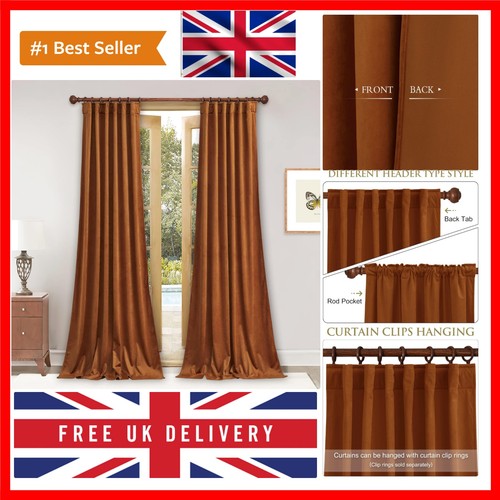 Burnt orange curtains - velvet,
