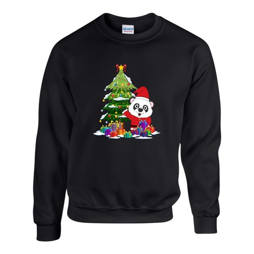 Panda christmas jumper - christmas, jumper,