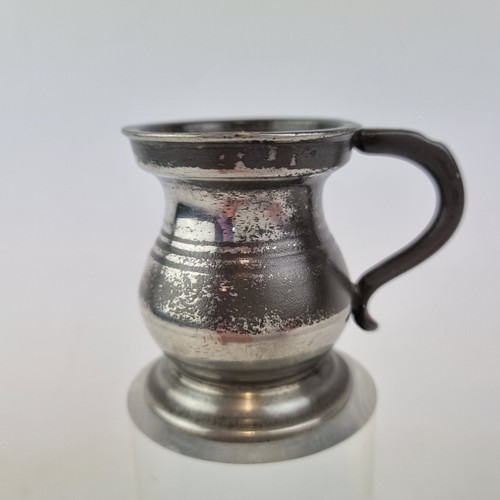 Antique 19thc pewter quarter - 19thc,