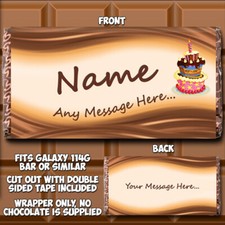 Chocolate Bar Wrapper fits Galaxy Hearts Christmas Xmas Idea Birthday