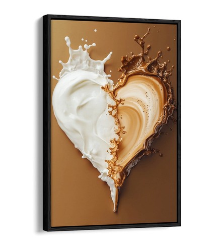 Heart shaped half milk - shaped,